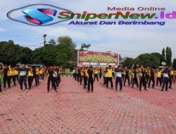 Jaga Kesehatan, Polres Toba Gelar Olahraga Senam