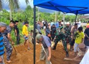 Satgas Pamtas RI-Malaysia Yonarmed 16/TK Bantu Proses Pemakaman Warga Perbatasan