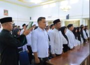 Ketua KPU Lantik PPK, di Gedung Syamsiar Thaif, Bupati Pasaman Apresiasi