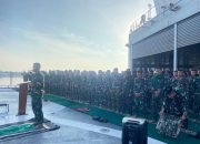 Rayakan Idul Adha Dalam Tugas, Yonif 141/AYJP Tetap Khusyuk Sholat Ied Meski Di Atas Kapal