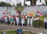 Sumsel Bersatu Kibarkan Bendera Merah Putih Raksasa Dari Ketingian Gunung Dempo