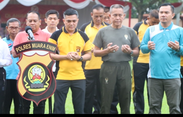 Polres Muara Enim Gelar Olahraga Bersama dalam rangka Hari Bhayangkara ke-78 IMG_20240622_135313