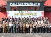Kapolres Meranti pimpin Apel Gelar Pasukan,Untuk Semua Elemen Sukseskan PSU di TPS 002 Tanjung Peranap