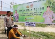 Polres Humbahas Mengelar Penanaman Pohon Dukung Ketahanan Pangan