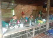 Monitoring Anggota koramil 404–01 Gelumbang ke Desa melilian Serda Ade. K. Serda Raden irwansyah, sertu, Naryoto Koramil 404–01 Gelumbang