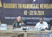Rakornis TMMD ke-121 TA 2024 di Makorem 031/WB melalui Vicon.