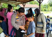 Polsek Aek Natas Gelar Kegiatan Bantuan Sosial kepada Anak Yatim Piatu