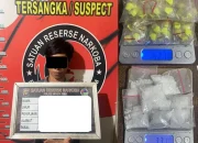 Sat Res Narkoba Polres Muara Enim Tangkap Pengedar Pil Ekstasi dan Sabu di Desa Ujanmas Baru