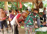 Sarapan Pagi Bersama Masyarakat Sebagai Sarana Komunikasi Satgas TMMD Ke-121 Kodim 1210/Landak