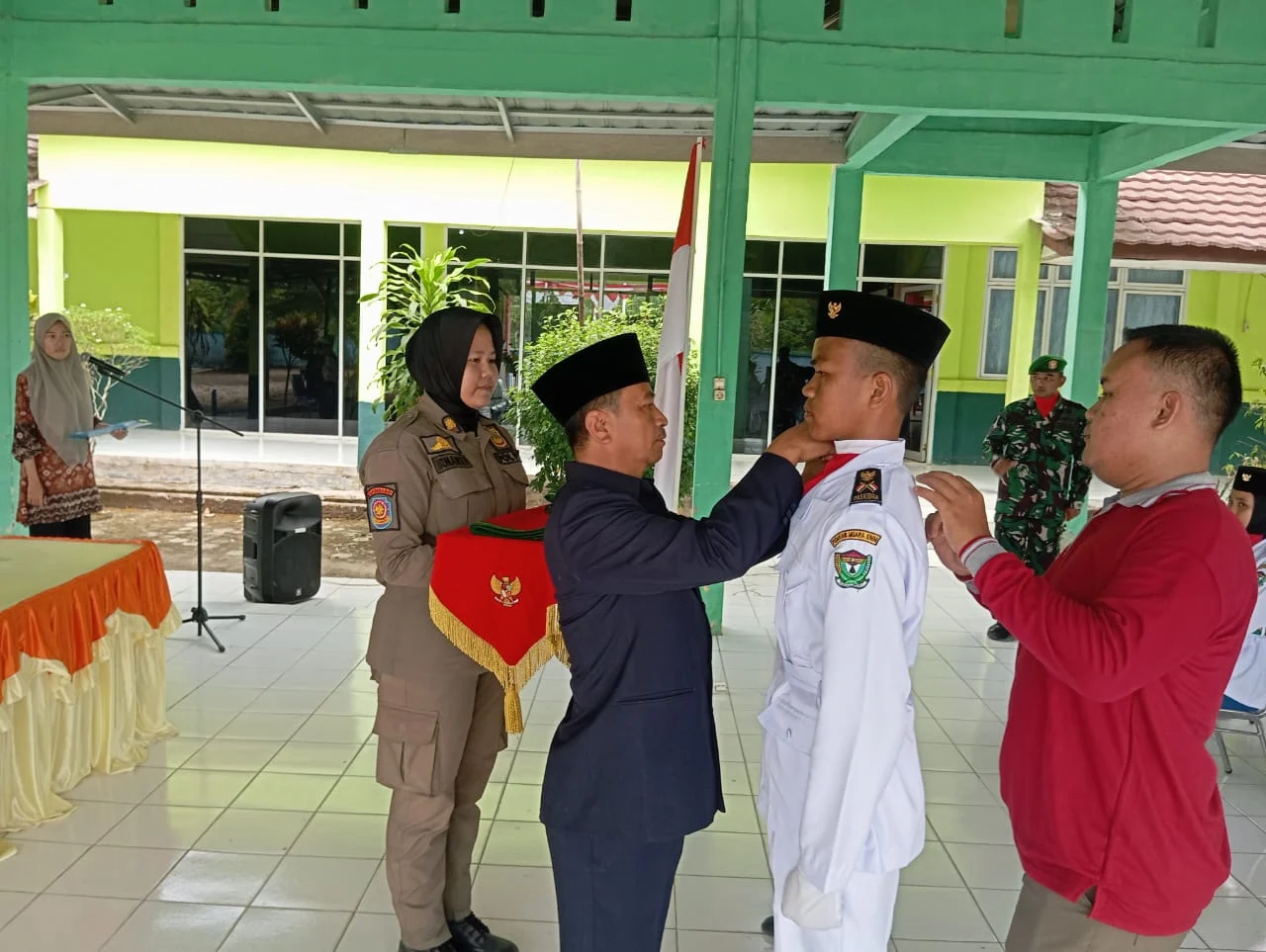 Pengukuhan Anggota Paskibraka Kecamatan Kelekar Kabupaten Muara Enim 2024 IMG-20240815-WA0066