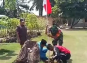 Kodim 0321 Rohil Melalui Jajaran Koramil Himbau Masyarakat Kibarkan Bendera Meriahkan HUT RI ke-79