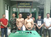“Gempur” Peredaran NarkobaDua Pria Diduga Pengedar Narkoba di Ringkus Koramil 0321-05/ RM