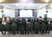 Secara Vicon, Danrem 044/Gapo ikuti Rapat Staf