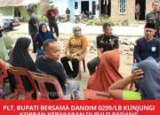 Plt Bupati Bersama Dandim 0209/LB Kunjungi Korban Kebakaran Di Pulo Padang