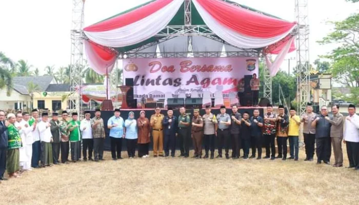 Sambut Pilkada, Gelar Doa Bersama di Halaman Polres Lampung Timur&nbsp;