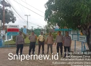 Polsek Kualuh Hulu Perketat Pengamanan Kantor Bawaslu dan KPU Kab. Labuhanbatu Utara