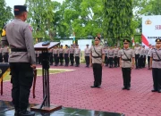 Kapolres Pimpin Upacara Sertijab Kapolsek Doro dan Pelantikan 