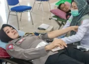 HUT Lalulintas Bhayangkara Ke-69, Polres Pringsewu Gelar Donor Darah