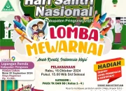 Semarak Hari Santri Nasional Kabupaten Pringsewu Lomba Mewarnai