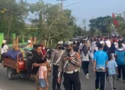 Satgas Operasi Mantap Praja Polres Pringsewu Amankan Jalan Sehat 