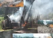 Excavator Terbakar, PT SMP Lakukan Pembakaran Tankos Afdeling 