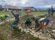 Semagat Warga Kemali Bersama Habema Bagun Gereja Kenyang
