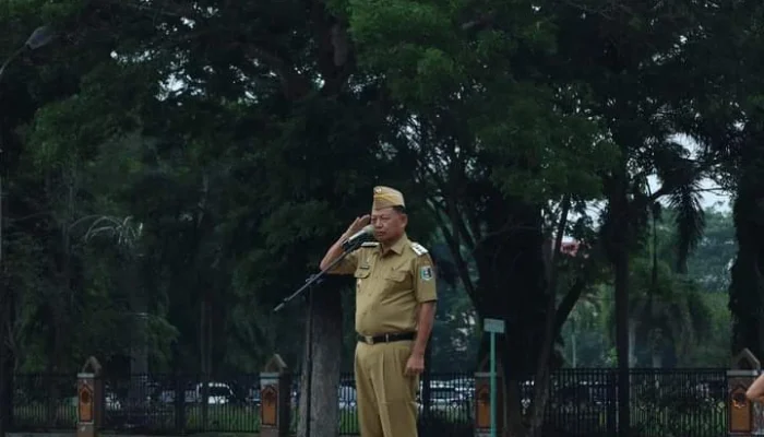 Bupati Lampung Timur DHAWAM RAHARJO pimpin Langsung Apel Siap Siaga Persiapan Pilkada 2024