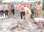 Letakan Batu Pertama Pembangunan Kantor Polsubsektor Sungai Melayu Rayak