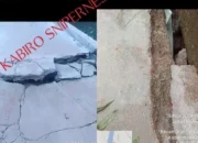 Hasil Pembagunan Rabat Beton dan Barau Timbun di Gang.A.Kader Daerah Ketapang Sudah Rusak