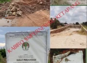 Pembangunan Jembatan Kepuluk Mangkrak, Diduga Rekanan CV Berakas Jaya Berleha-leha