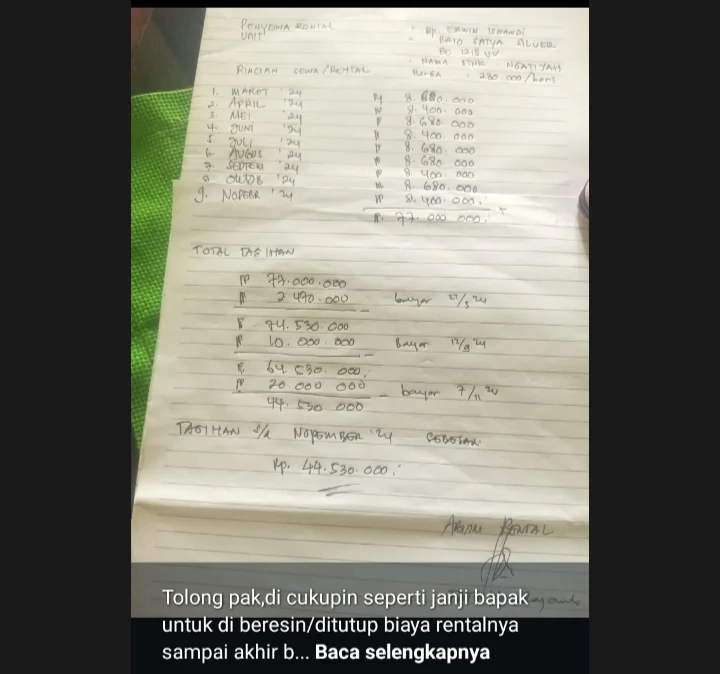 Terus Berjanji EI Selesaikan dan Pulangkan Unit Mobil Rental, Toto Handayanto Akan Laporkan IMG_20241128_091522