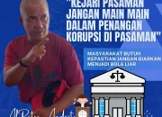 Al Putra Andesta: Kejari Pasaman Jangan Main-main dalam Penanganan Korupsi di Pasaman