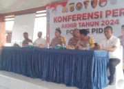Polres Pidie Gelar Pers Rilis Akhir Tahun 2024