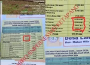 Diduga Fiktif, Camat Matan Hilir Utara dan Kades Laman Satong Bermain Dana Desa