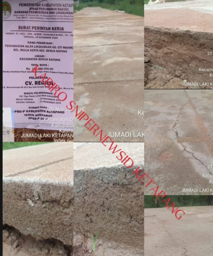 Proyek Dinas Perumahan Rakyat Kawasan Permukiman dan Lingkungan Hidup Daerah Ketapang Diduga Asalan IMG_20241224_090501