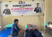 Kapolres  Pidie Jaya AKBP  Ahmad Faisal Pasaribu S.H. S.I.K . M.H .Ikut Aksi Donor Darah di HUT Satpam 44