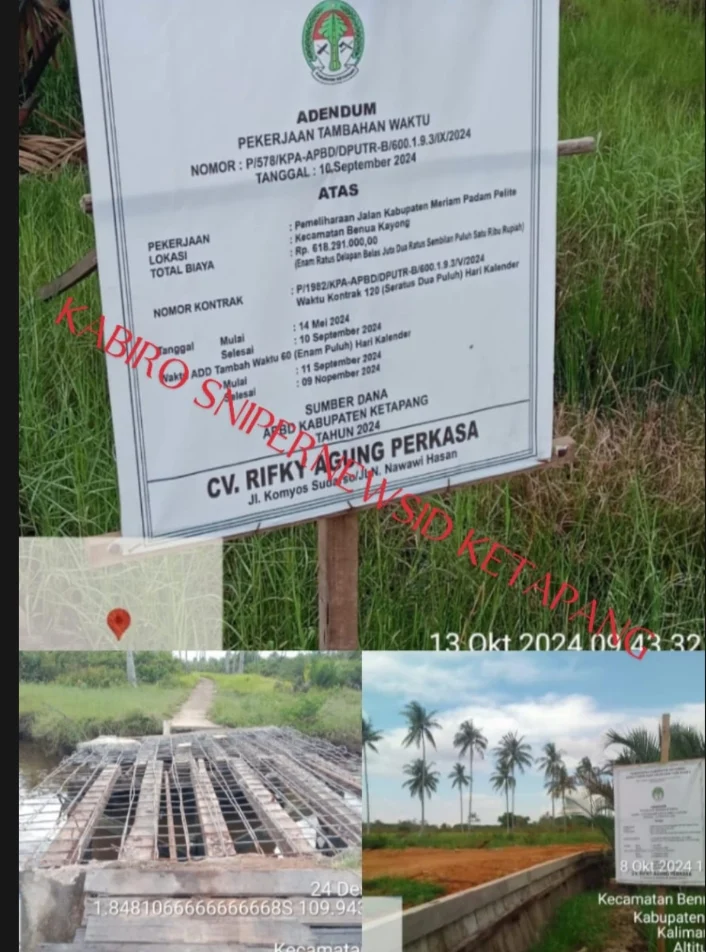 Kepada APH Segeralah Bertindak Tangkap Tikus-tikus, Dinas PUTR Ketapang Diduga Anggaran 2024 Perencanaannya Gagal IMG_20250111_073629