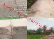 Bangunan Rabat Beton Proyek Siluman di Jl.Jajah Mada Sukabangun Daerah Ketapang