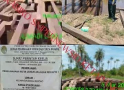 Proyek Dinas PUTR Ketapang Proyek Pemeliharaan Jembatan Jalan Perintis 1 2024 Nangkrak