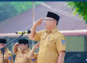 Inspektur Daerah Kab.Labuhanbatu Ahlan Taruna Pimpin Apel Gabungan