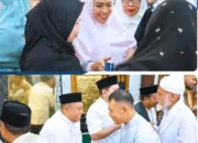 Bupati Dan Wakil ,Unsur Forkopimda Sholat Idul Fitri Bersama di Masjid Raya Al-Iklas Ujung Bandar
