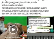 Akun Facebook Promosikan Pengobatan Alternatif  Ruqyah di Bandar Lampung