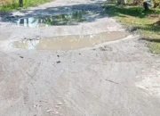 21 Tahun Usia Kabupaten Sergai, Jalan Bagaikan “Kolam Ikan” di Desa Mangga Dua Tak Tersentuh Pembangunan