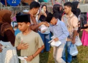 Pasar Malam Angga Perdana Jaya Telah Hadir di Lapangan Sepak Bola Firdaus, Diawali Dengan Santunan Kepada Anak Yatim-piatu