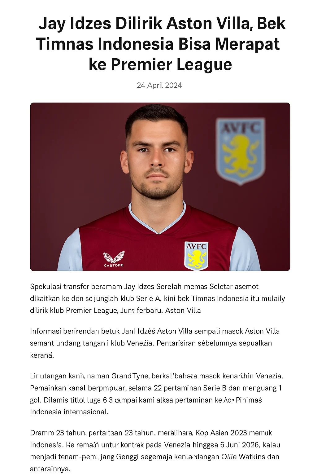 Aston Villa Lirik Jay Idzes, Bek Timnas Indonesia Bikin Premier League Heboh file_0000000021ec61f79c8999294d1ac9c7