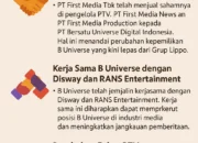 BTV Lepas dari Grup Lippo, Gandeng Disway dan RANS Entertainment: Siap Ramaikan Dunia Hiburan
