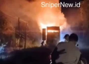 Mobil Ekspedisi Terbakar di Jalintim Muba, Puluhan Paket Ludes