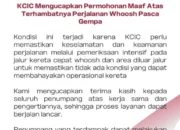 Perjalanan Kereta Cepat Whoosh Tertunda Pasca Gempa, Pemeriksaan Menyeluruh Dilakukan Demi Keselamatan