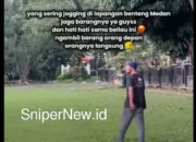 Pria Diduga Ambil Tas di Lapangan Benteng Medan, Viral di Media Sosial