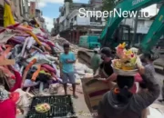 Ngulapin di Tengah Reruntuhan: Ritual di Lokasi Ruko Ambruk Tersapu Banjir di Jalan Sulawesi, Denpasar